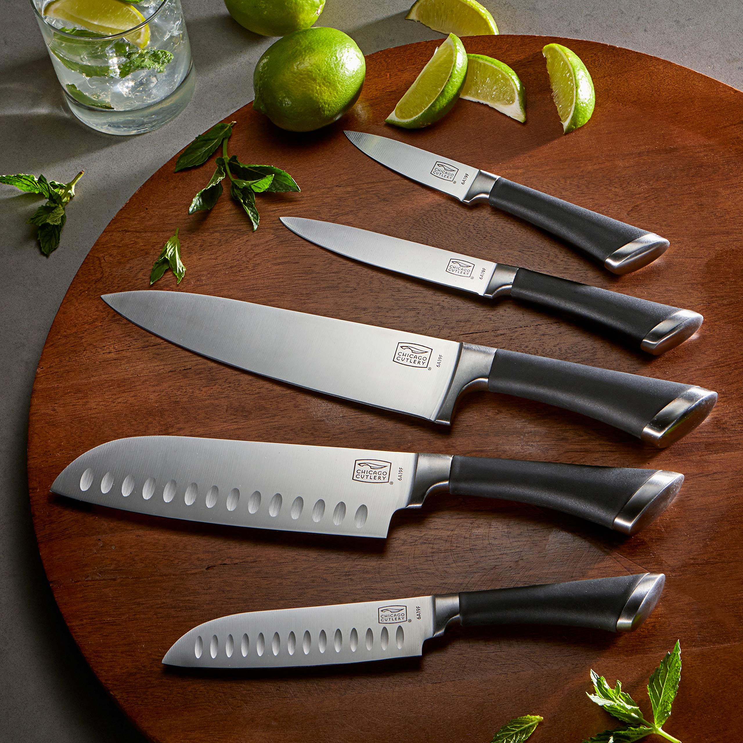 Chicago Cutlery Fusion 17 Piece Kitchen Knife Set with Wooden